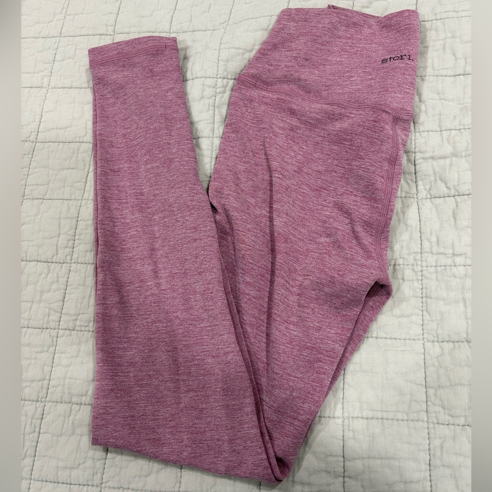 Stori 27" Legging Pink Marl Size 4 Heathered Athletic Stretch Workout